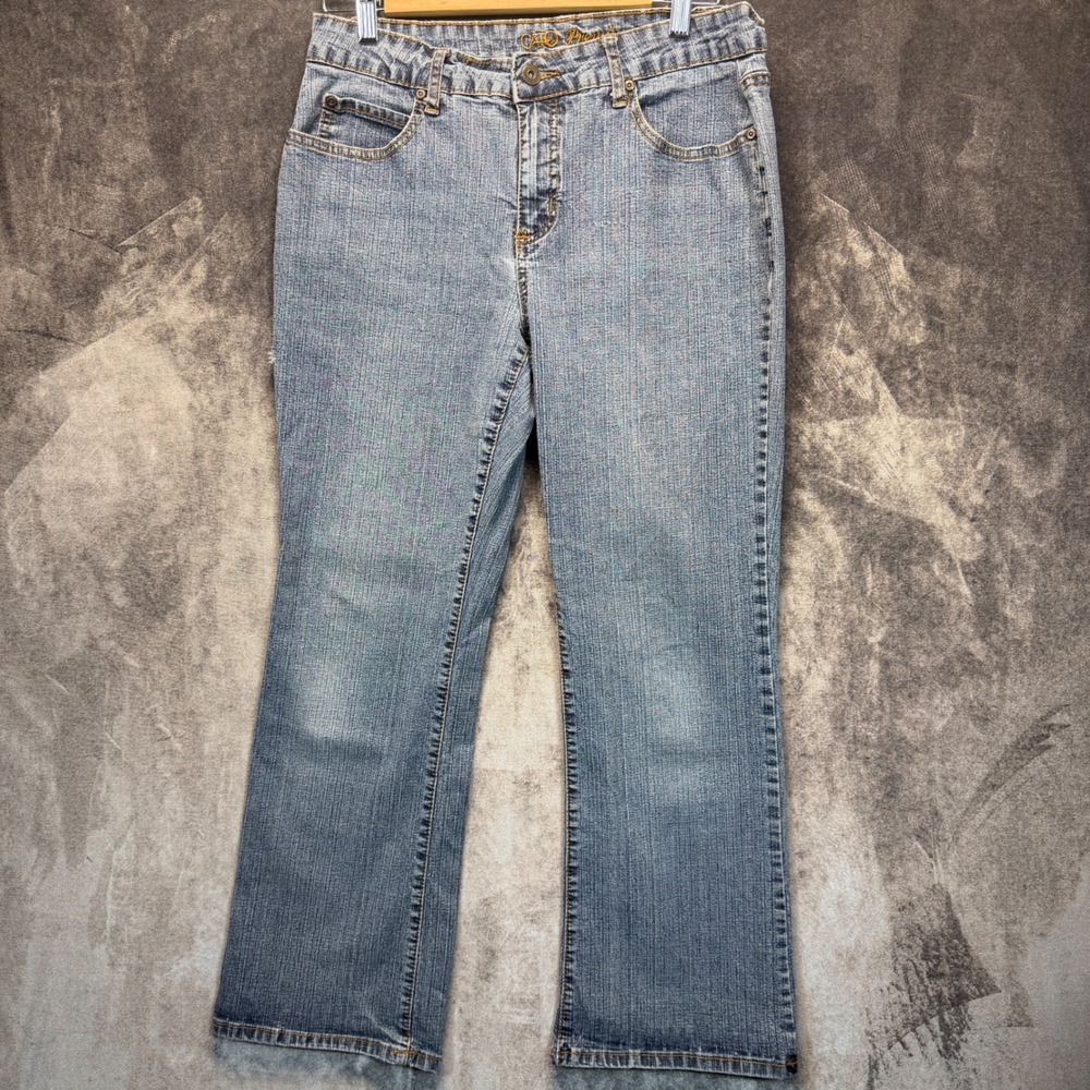 Cato Premium Jeans Womens Blue Regular 12P Bootcut Stretch Denim Casual